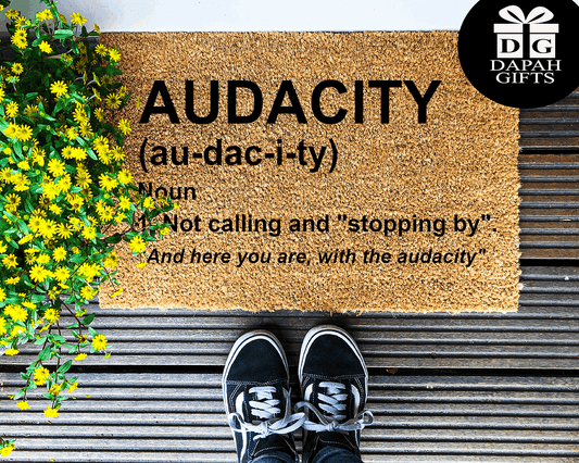 Audacity Definition - Coir Doormat - DAPAH Creations