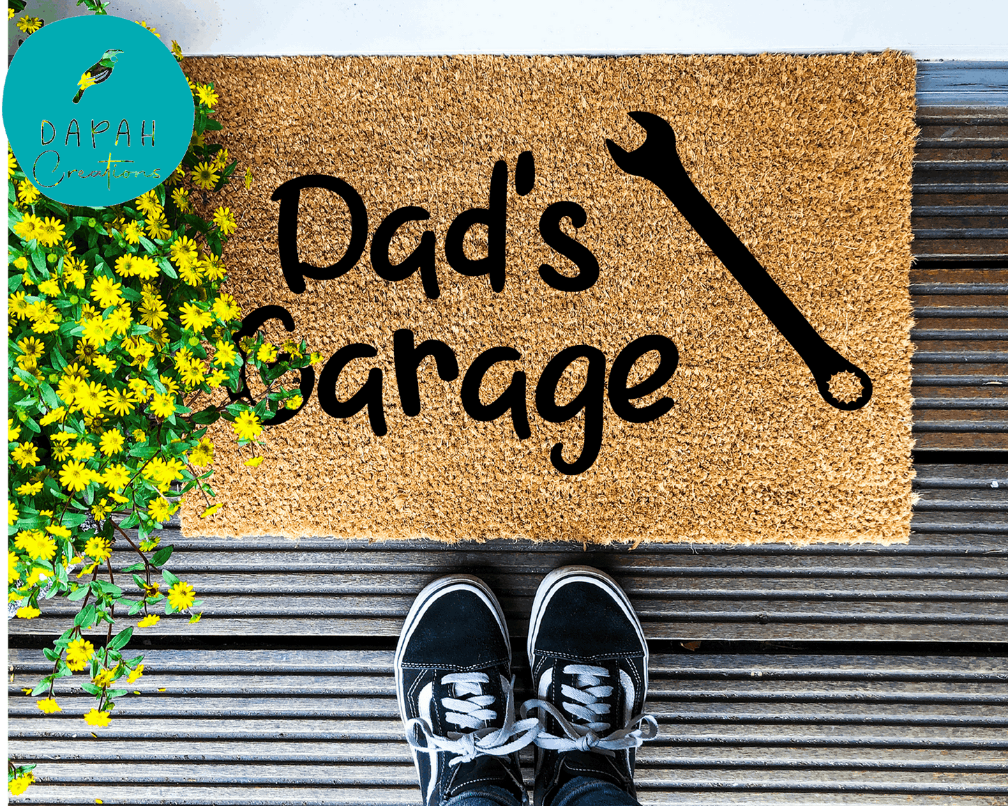 Dad's Garage - Coir Doormat - DAPAH Creations