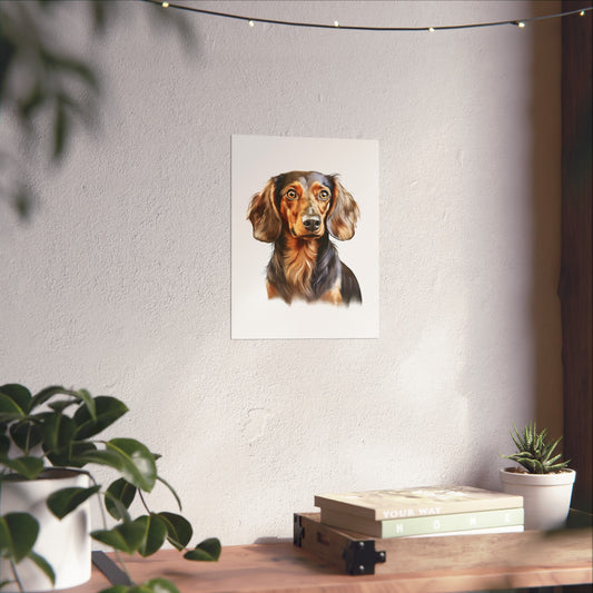 Dachshund Water Colour Metal Wall Art