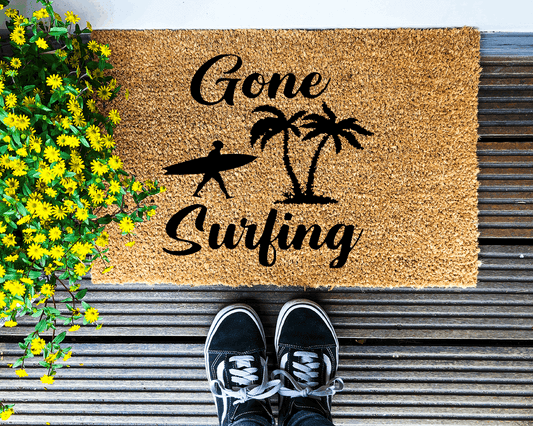 Gone Surfing - Coir Doormat - DAPAH Creations