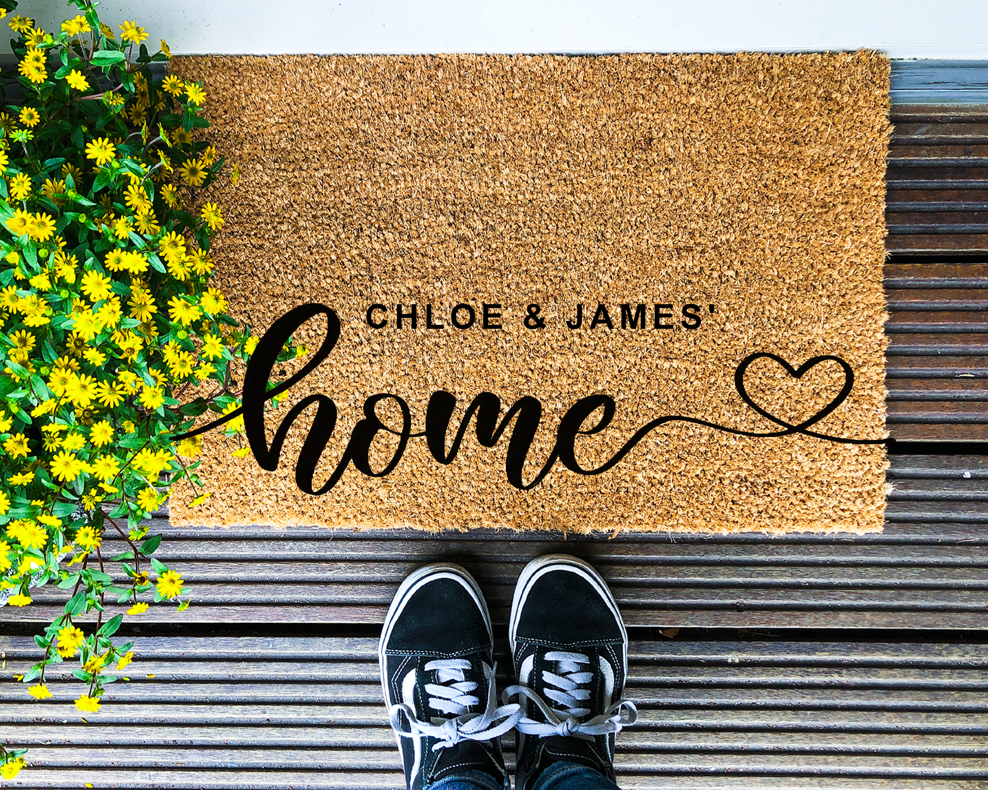 [CUSTOM NAME] Home - Coir Doormat - DAPAH Creations