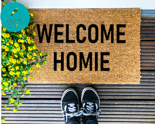 Welcome Homie - Coir Doormat - DAPAH Creations