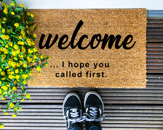 Welcome. I hope you called first... - Coir Doormat