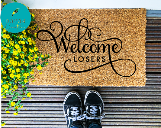 Welcome Losers - Coir Doormat - DAPAH Creations