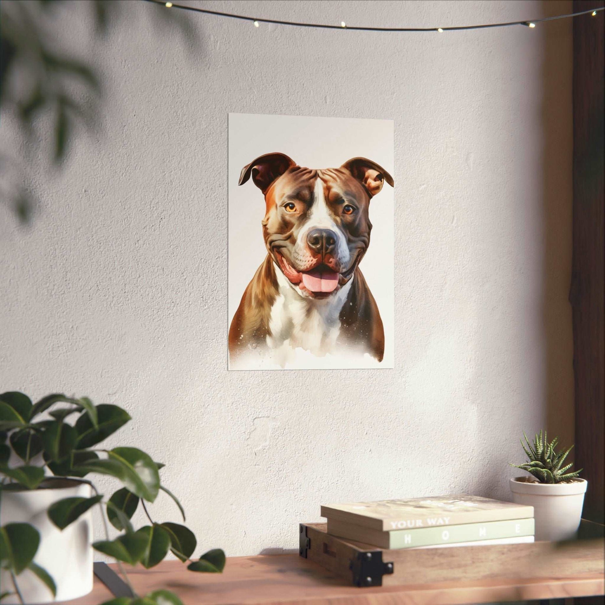 American Staffordshire Dog Water Colour Metal Wall Art - DAPAH Creations