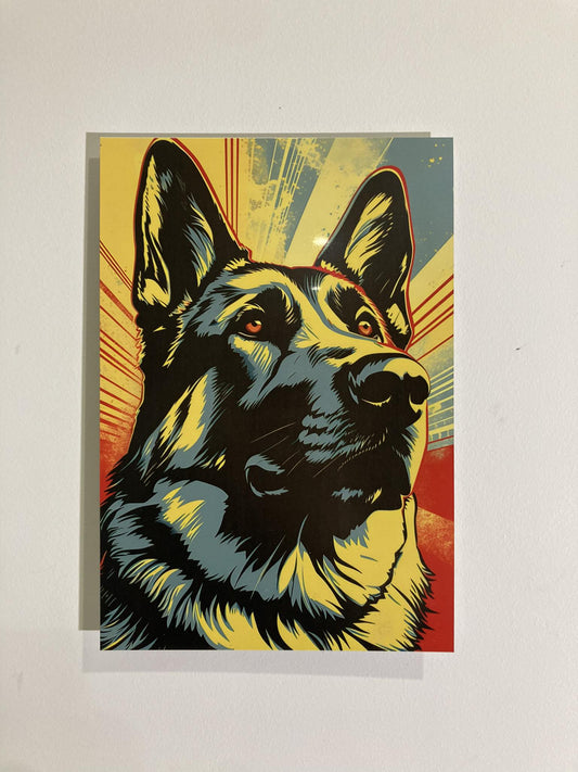 Retro German Shepherd Metal Wall Art - DAPAH Creations