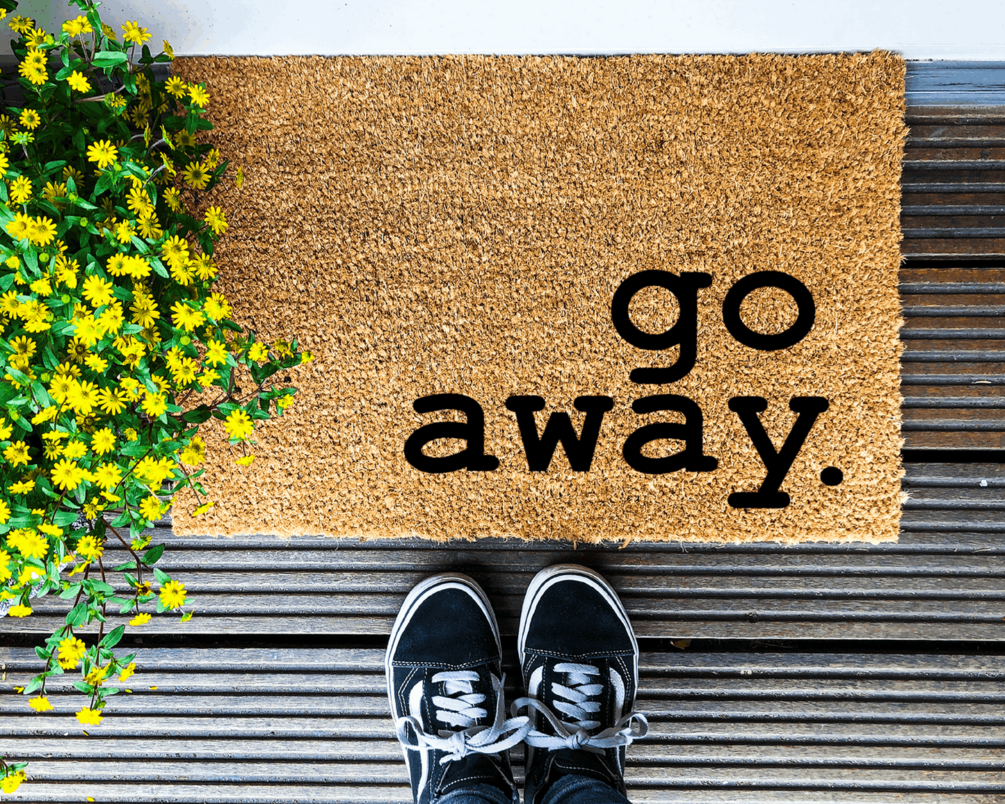 Go away - Coir Doormat - DAPAH Creations