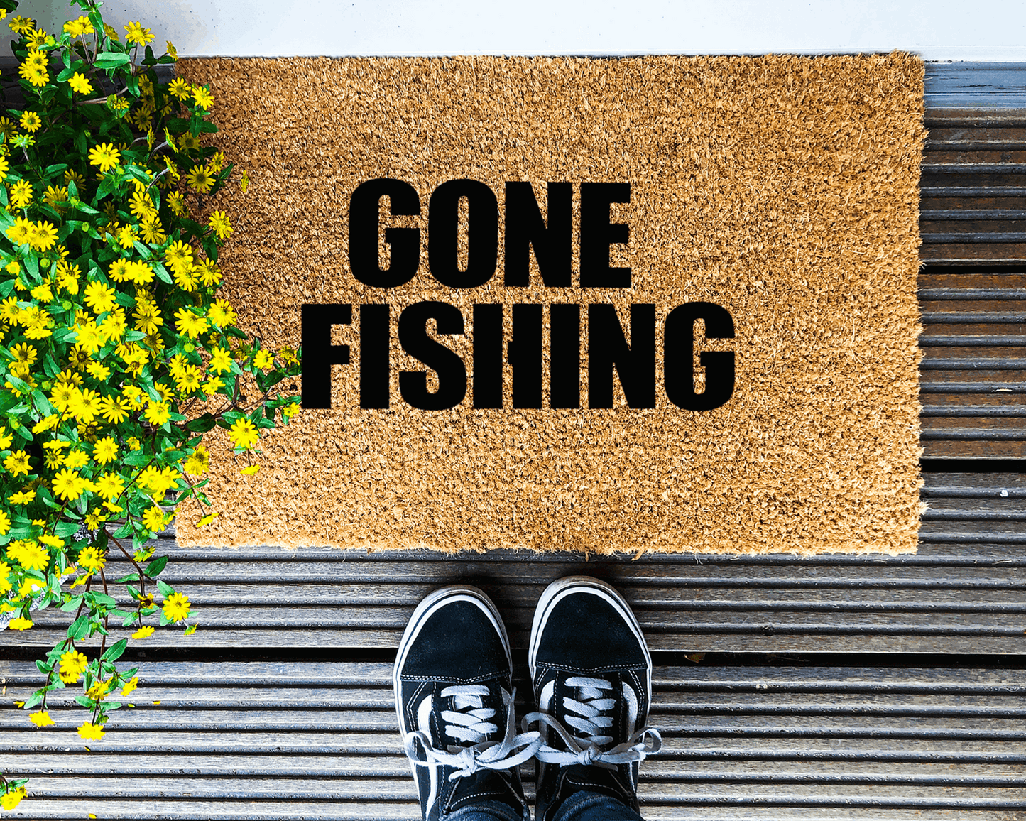 Gone fishing - Coir Doormat - DAPAH Creations