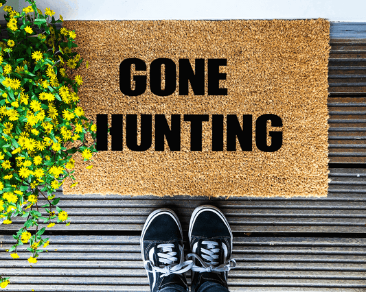 Gone hunting - Coir Doormat - DAPAH Creations