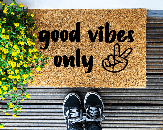 Good vibes only - Coir Doormat - DAPAH Creations