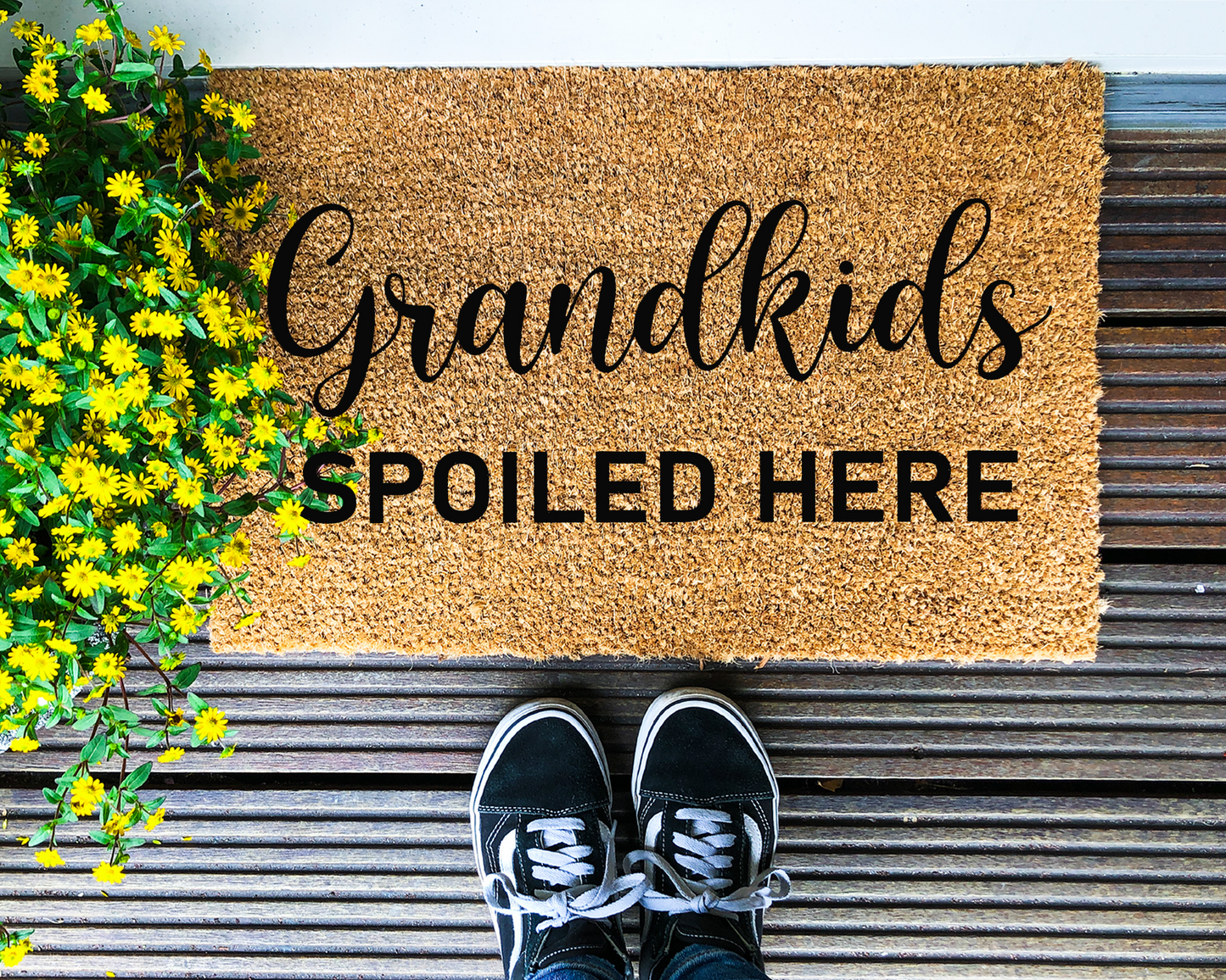 Grandkids spoiled here - Coir Doormat