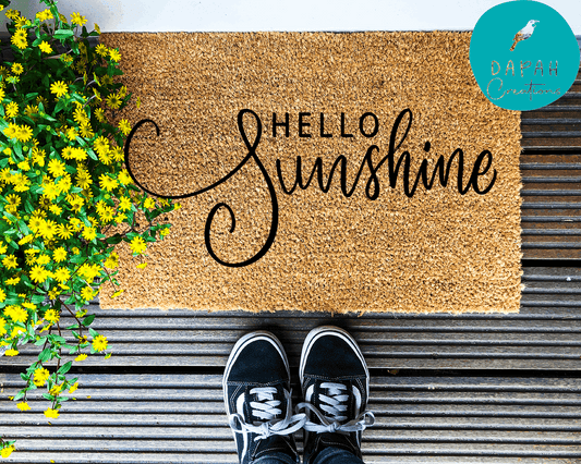 Hello Sunshine - Coir Doormat - DAPAH Creations