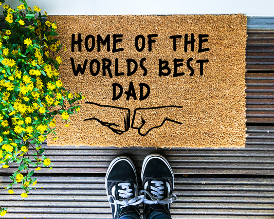 Home of the Worlds Best Dad - Coir Doormat