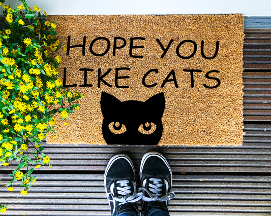 Hope you like cats - Coir Doormat - DAPAH Creations