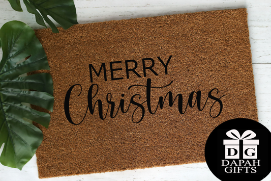 Merry Christmas - Coir Doormat - DAPAH Creations