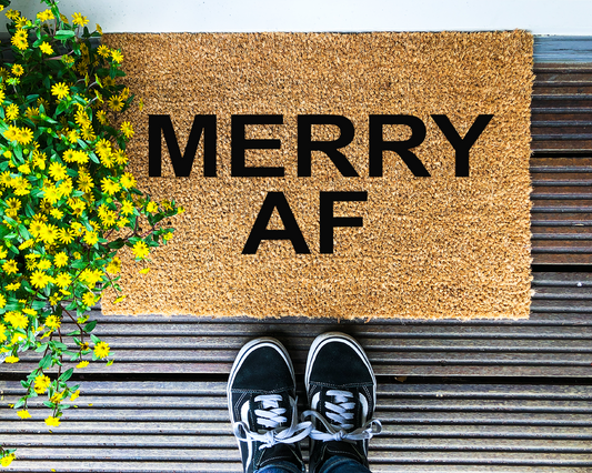 Merry AF - Coir Doormat - DAPAH Creations