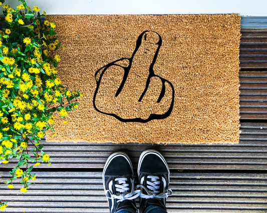 Middle Finger Up - Coir Doormat