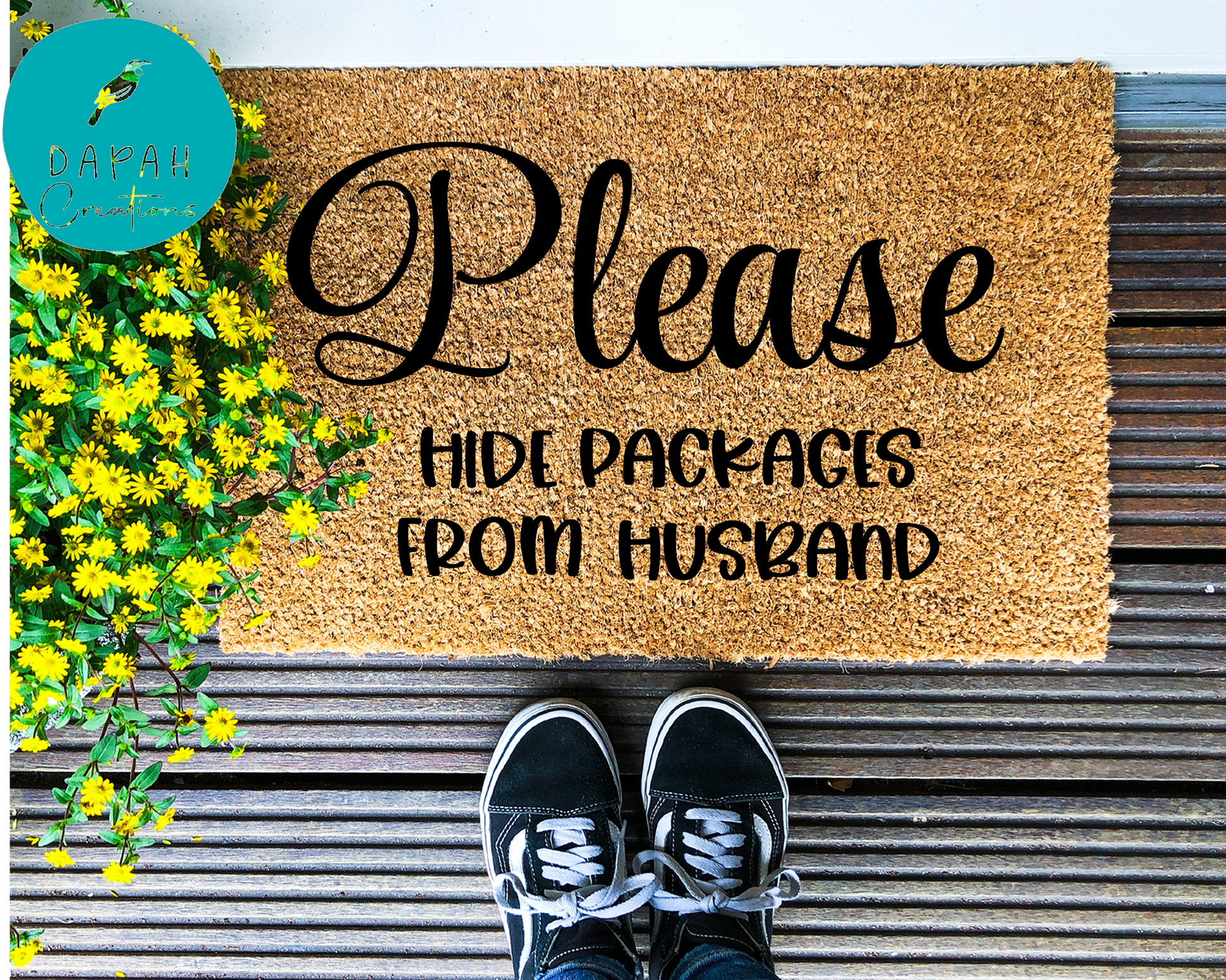 Please hide packages from ** - Coir Doormat - DAPAH Creations