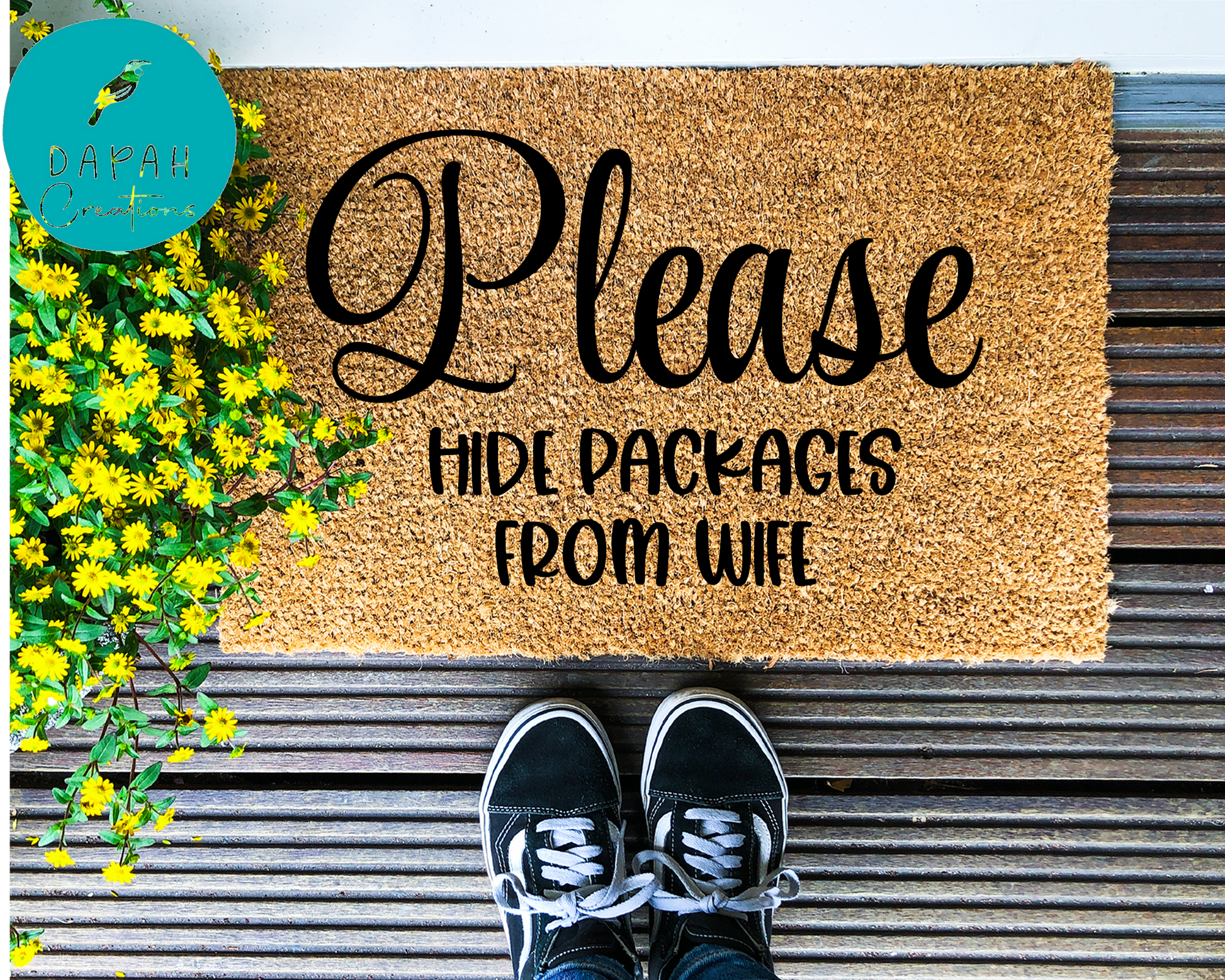 Please hide packages from ** - Coir Doormat - DAPAH Creations