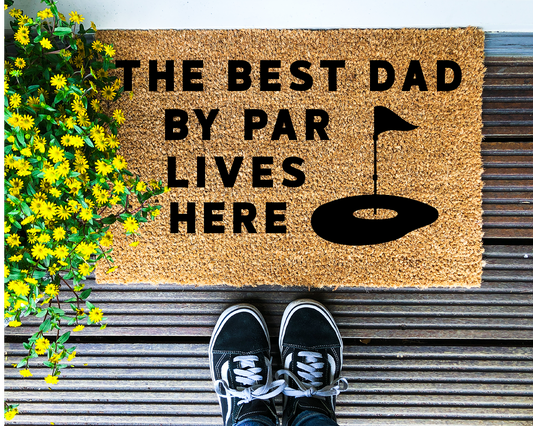 The Best Dad by Par Lives Here - Coir Doormat